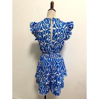 Vestido corto estampado con cuello en V, estilo europeo y americano, elegante y con temperamento, para mujer, verano 2025 - details 7