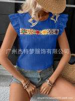 Blusa de manga corta de ganchillo para mujer 2025 Ence Bohemia Transparente Moda Primavera-Verano - details 25