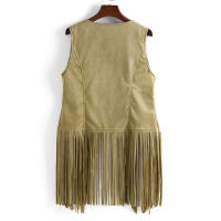 Chaleco de tela de gamuza para mujer, abrigo con borlas, Top sin mangas, verano, Otoño, 42, 40, 34 - details 2