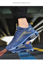 Zapatos deportivos de malla transpirable, ligeros y delgados para hombre, de marca moderna, para correr, con amortiguación de aire, para jóvenes. - details 13