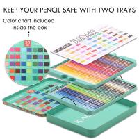 Juego de bocetos de dibujo para estudiantes, lápices de colores al óleo de 50 colores, suministros de arte profesional para artistas - details 1