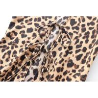 BUNO-Camisa con cordones y lazo con cuello en V, camisas de gasa con solapa de manga larga y textura satinada de seda, blusa holgada informal a la moda, cárdigan, Top para mujer - details 26