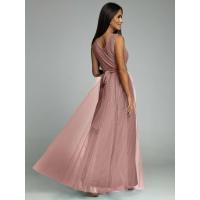 Vestido brillante con cuello en V y cintura delgada Moda femenina 2024 para Europa y Estados Unidos - details 5