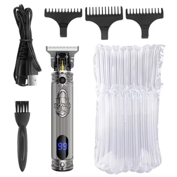 Afeitadora Eléctrica Profesional KMEI Original con Carcasa de Metal Potente para Hombres Set sin Cable para Peluquería Barro de Portátil con Batería Normal - 1
