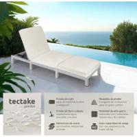 Taburete de Jardín Exterior de Ratán y Acero Tumbona de Piscina con Resaldo Ajustable en 6 Posiciones Tumbona de Playa Estable y Resistente a Intemperie Limpieza Fácil - details 19