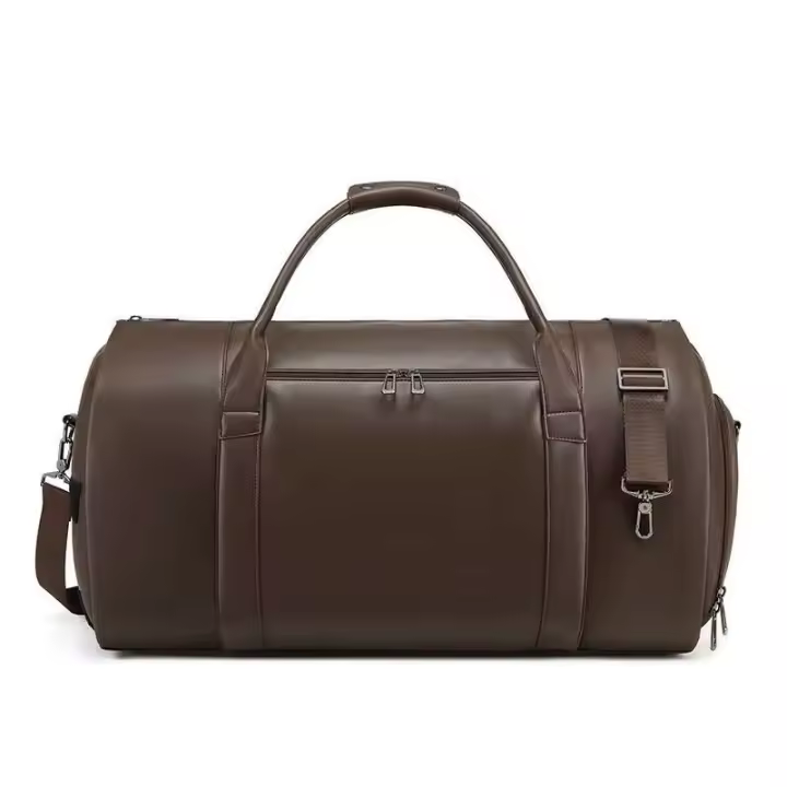Bolso plegable del equipaje de los hombres de la ropa portátil impermeable del viaje del almacenamiento del sistema del cuero de la PU de alta calidad - 1