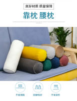 Almohada de lino de Color sólido, almohada de caramelo, almohadas de refuerzo, almohadas de embarazo, almohada para el cuello para el hogar, cama, sofá, cojín de 15x15x40cm, gris - details 2
