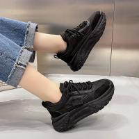 Invierno Cuero Plata Chunky Zapatillas Chunky Suela Deluxe Zapatos Mujer Encaje Sobre Zapatillas 2025, aumento de la altura - details 16