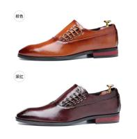 2021 zapatos casuales de cuero de grano completo de oficina de lujo con diseño antideslizante de piel de vaca para hombre - details 9