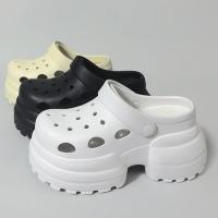 Zuecos de verano 2025 para mujer, sandalias antideslizantes, 10 cm de plataforma gruesa, pantuflas de EVA, zapatos de playa, zapatos para exteriores que aumentan la altura - details 1