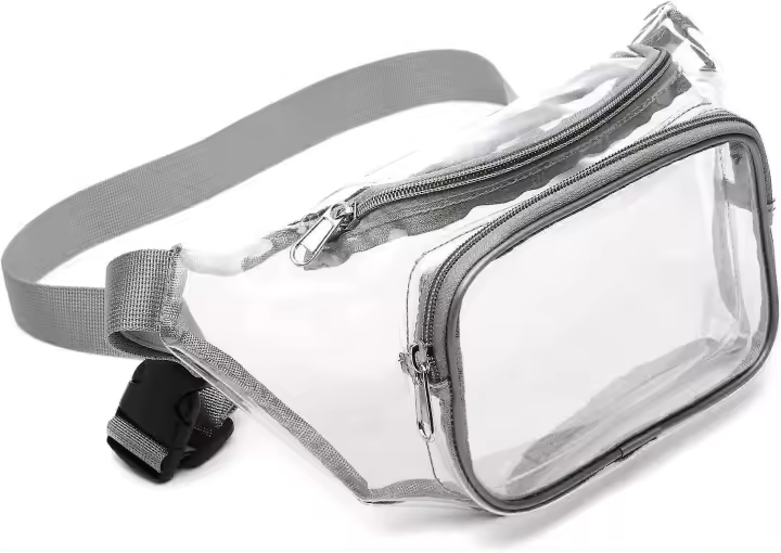 Bolsa de Cintura Transparente Ajustable Ligera, Aprobada para Estadios, Playas, Eventos, Concertos - 1