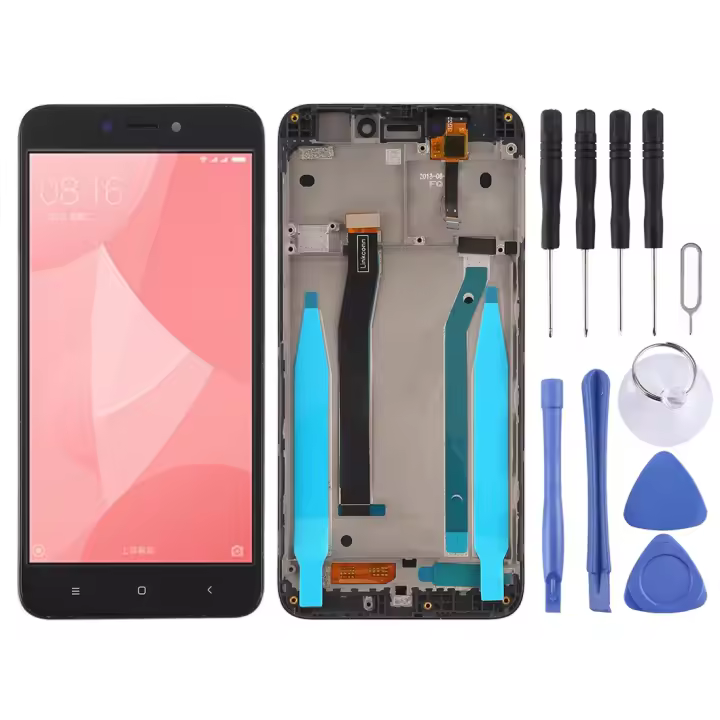 Pantalla LCD TFT para Xiaomi Redmi 4X Digitalizador Montaje completo con marco (Negro) - 1