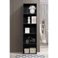 Librería de 5 estantes Armario estantería, Madera, Negro, No Aplicar - details 0