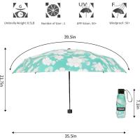 Paraguas Compacto y Ligero Diseño Mini para Viajes Parasol Portátil para Lluvia y Sol - details 80