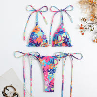 Bikini Tanga Ultra Delgado de Estampado de Leopardo Estilo de Playa de Primavera/Verano con Ajuste Delgado Material de Poliéster - details 6