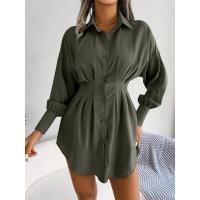 Vestido de blusa de mujer con mangas abullonadas, vestidos de manga larga para mujer, cintura asimétrica, elegante y hermoso - details 10