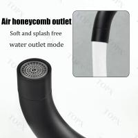 Grifo de Baño TOPX Montado en la Pared Mate Negro con Fregadero Integrado de Bronce Control Dual de Agua Caliente y Fría - details 9