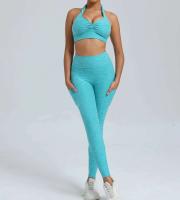 Leggings de dos piezas con espalda en V, gimnasio Tre, conjunto de entrenamiento para correr, ropa deportiva para mujer, traje de yoga - details 25