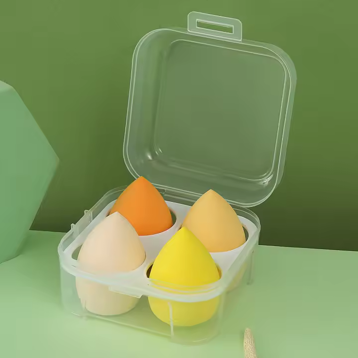 Huevos de Belleza Aerosol en Polvo Paquete de 4 Recaudos con Caja de Almacenamiento Seco y Húmedo - 1