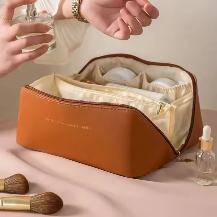 Organizador de maquillaje, kit de aseo femenino, estuche de maquillaje, bolsa de almacenamiento, caja de lujo para mujer, bolsa de cosméticos, bolsa organizadora para viaje con cremallera - 1