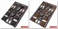 Cabestrillo de dos tonos de cuero marrón para hombre, estilo occidental, cinturón, longitud ajustable, 3,5x120cm - details 16