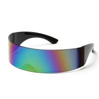 Gafas de sol futuristas para hombres y mujeres, lentes de espejo UV400, lentes láser para fiesta de disfraces - details 11
