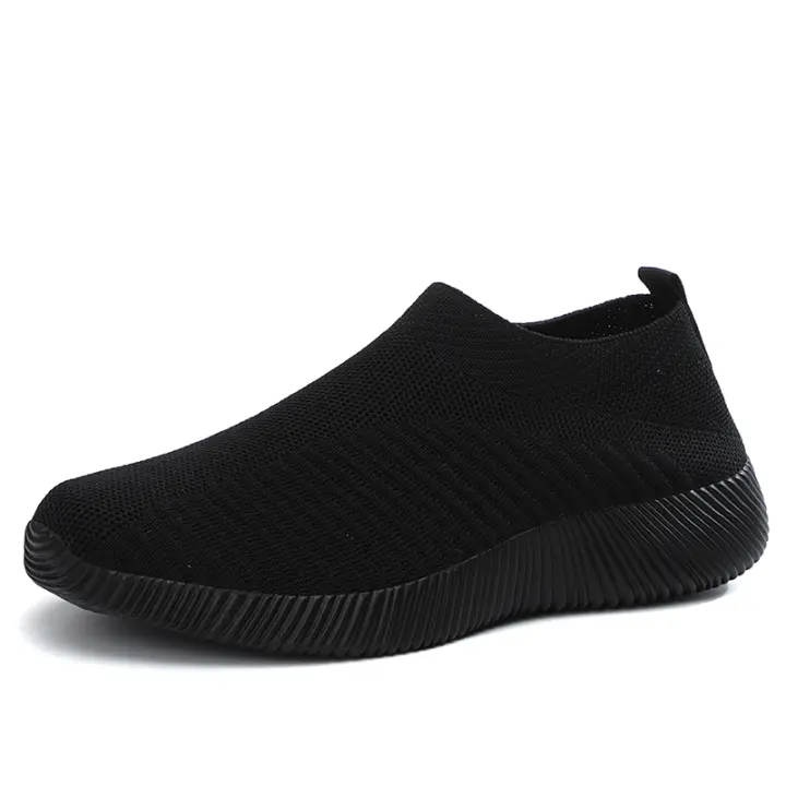 Zapatos para caminar para mujer, zapatillas de calcetín a la moda, mocasines cómodos y transpirables, zapatos informales antideslizantes - 1