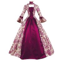 Vestido largo de hada para mujer, con cordones, Medieval, con volantes, lazo, Vintage, victoriano, Carnaval, Maxi, cintura alta - details 3