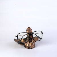 Soporte para gafas de calavera Popular, adorno artesanal de resina, almacenamiento creativo para escritorio, decoración del hogar - details 7
