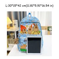 Mochila bonita de capibara de gran capacidad, mochila escolar ultraligera transpirable para estudiantes, bolsa de libros de dibujos animados de nailon - details 1