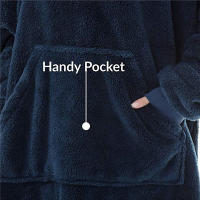 Sudadera De Punto De Lana Doble Cara Para Mujer Y Hombre Abrigo Cálido Con Bolsillos Grandes Estilo Básico De Invierno - details 11