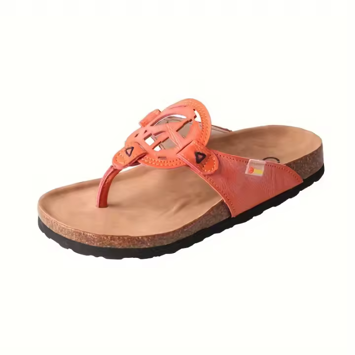 Sandalias de dedo de Color sólido, plataforma, suela suave, soporte para ARCO, toboganes de playa informales - 1