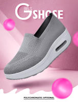 Zapatillas de tenis deportivas para mujer, zapatos cómodos de suela gruesa ligera, sin cordones, de malla transpirable, para caminar al aire libre - details 2
