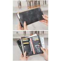 Cartera Larga Multifuncional De Colores Sólidos, Monedero De Mano Vintage, Tarjetero Con Cremallera Para Mujer - details 5