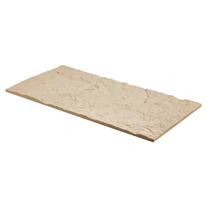 SucceBuy Paneles de pared 3D, paquete de 4 de 48 x 24 pulgadas de imitación de piedra natural de PU, azulejos decorativos de cobertura de 32 pies cuadrados para techo, dormitorio, sala de estar y juegos, piedra amarilla - 1