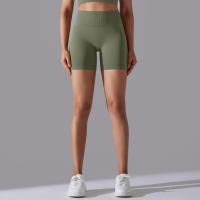 Pantalones cortos de Yoga para mujer, Shorts deportivos de secado rápido, realce de glúteos, sin costuras, para entrenamiento de ciclismo y gimnasio - details 26