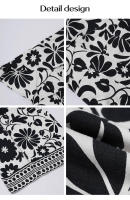 Elegante Correa con Estampado de Nudos Pierna Ancha y Corte - details 26