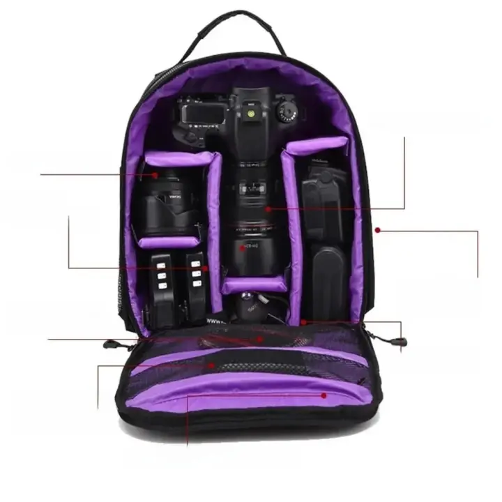 Mochila Multifuncional Para Cámara Al Aire Libre Impermeable Bolsa De Hombro Para Video Digital DSLR Sony Estilo De Bolsa De Cámara - 1