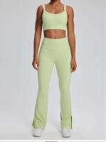 Conjunto deportivo USTADO de 2 UDS Yoga TRE para mujer, sujetador de entrenamiento transpirable Fiess, camiseta corta de manga larga para gimnasio, parte inferior ajustada para acampar - details 19