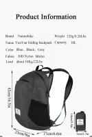 Mochila De Camping Naturehike 18L Ultraligera Y Impermeable De Nylon Plegable Para Hombres Y Mujeres Deporte Y Viaje - details 10