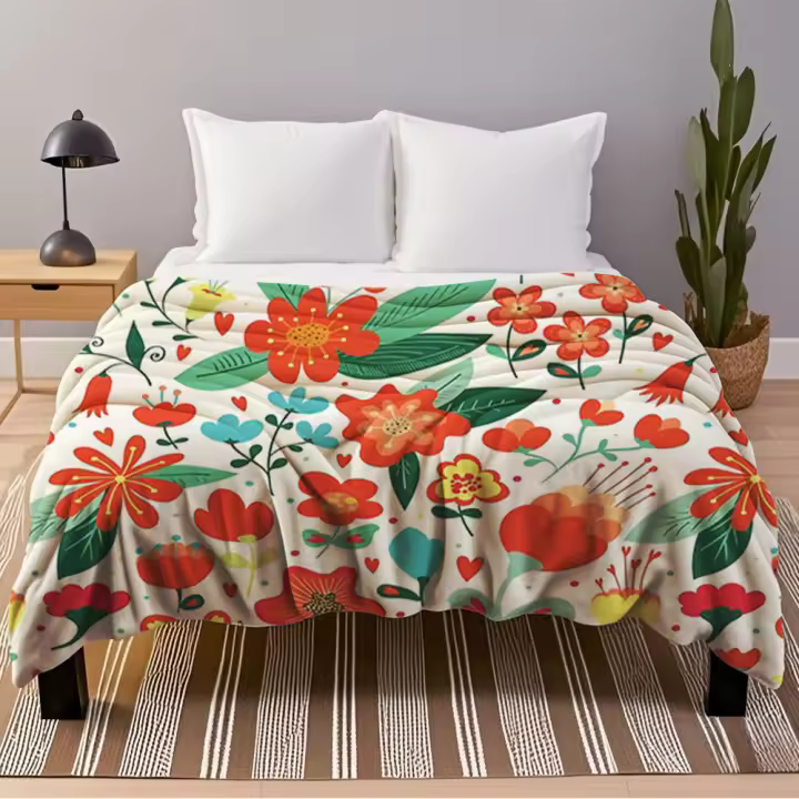 Mantas multiusos de franela, funda de cama con patrón geométrico y Alpaca fresca y bonita, manta hipoalergénica para niños - 1