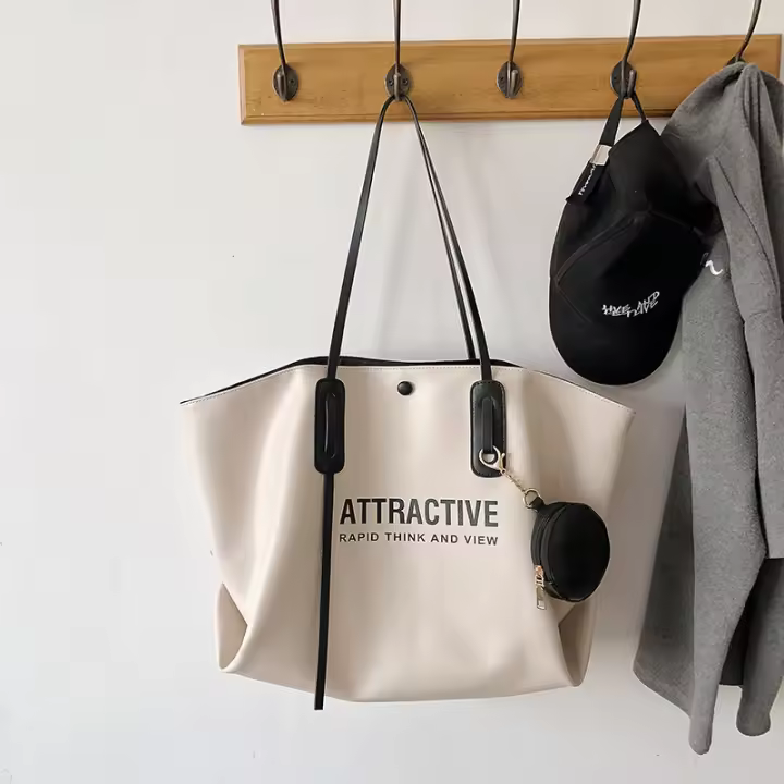 Bolsos de gran capacidad para mujer, bolso versátil de moda para ir al trabajo, bolso de hombro ligero, bolso de mano, 2025 - 1