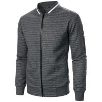 Cuadros de hombre, chaqueta con cremallera y cuello alto, nuevo estilo e - details 32