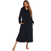 Bata holgada de lana para mujer, ropa de casa cálida - details 8