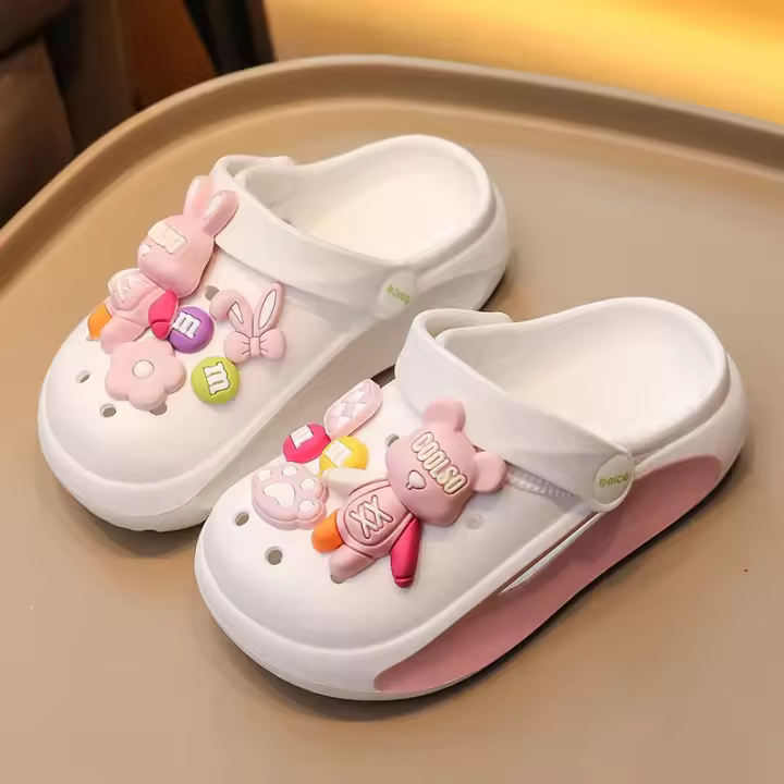 Zuecos Antideslizantes Bonitos para Niñas Zapatos Ligeros y Transpirables para Jardín, Baño Interior y Exterior, Piscina de Playa - 1
