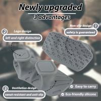 1 par de empuñaduras ergonómicas para levantamiento de pesas, guantes antideslizantes en forma de panal para entrenamiento, guantes de gimnasio, empuñaduras de palma de silicona elásticas gruesas, dominadas - details 13