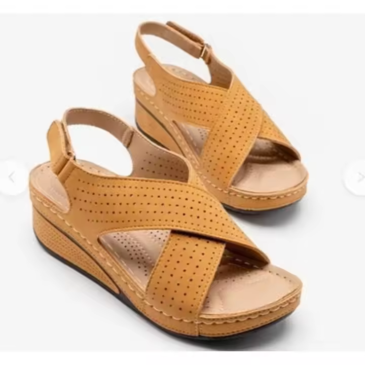 Sandalias de Mujer de Verano Transpirables con Cuña Cosida de Gran Tamaño 2025 - 1