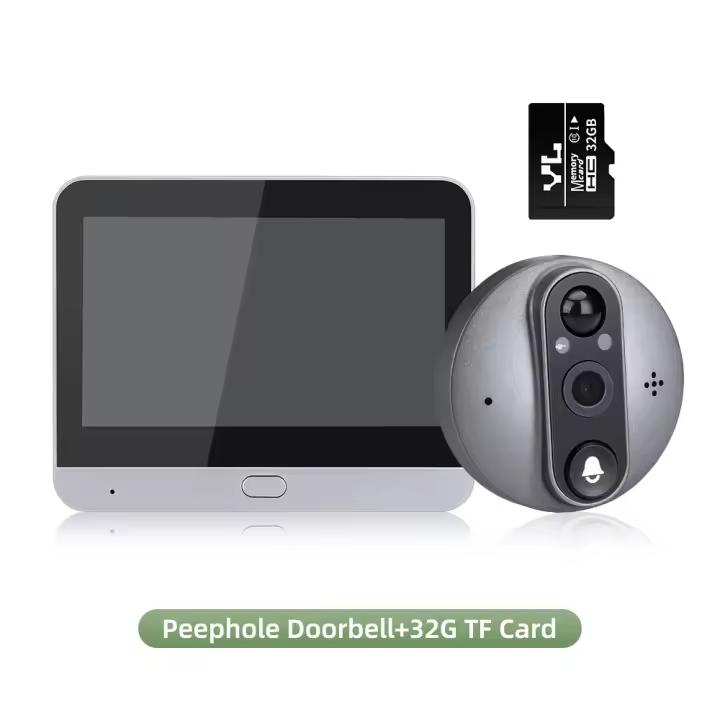 PORCHEDDU Mirilla de Puerta with Cámara Digital WIFI, timbre inteligente Pantalla LCD 4,3 pulgadas - 1