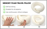 Almohada de Viaje de Espuma de Memoria Almohada de Cuello Aireplane Almohada U-Formable Desmontable para Aviones - details 2
