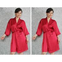 Bata de satén para mujer, lencería íntima, ropa de dormir sedosa, regalo de boda nupcial, bata de baño tipo kimono informal, camisón Sexy - details 28